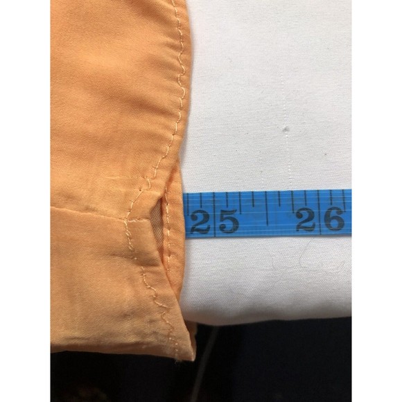 Philosophy Women’s Sz XS Orange Sleeveless Button Front High Neck Blouse - Picture 14 of 15